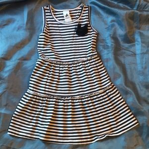 Sleeveless Striped Summer Dress by Palomino (C&A) (Black and White) size 98 (3T)
